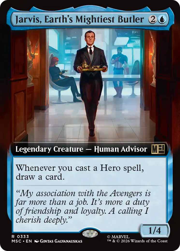 Jarvis, Earth's Mightiest Butler (Extended Art) [Marvel Super Heroes Commander] | Shuffle n Cut Hobbies & Games