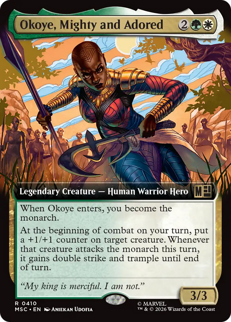 Okoye, Mighty and Adored (Extended Art) [Marvel Super Heroes Commander] | Shuffle n Cut Hobbies & Games