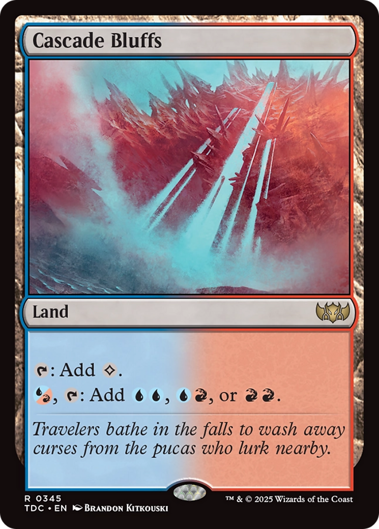 Cascade Bluffs [Tarkir: Dragonstorm Commander] | Shuffle n Cut Hobbies & Games