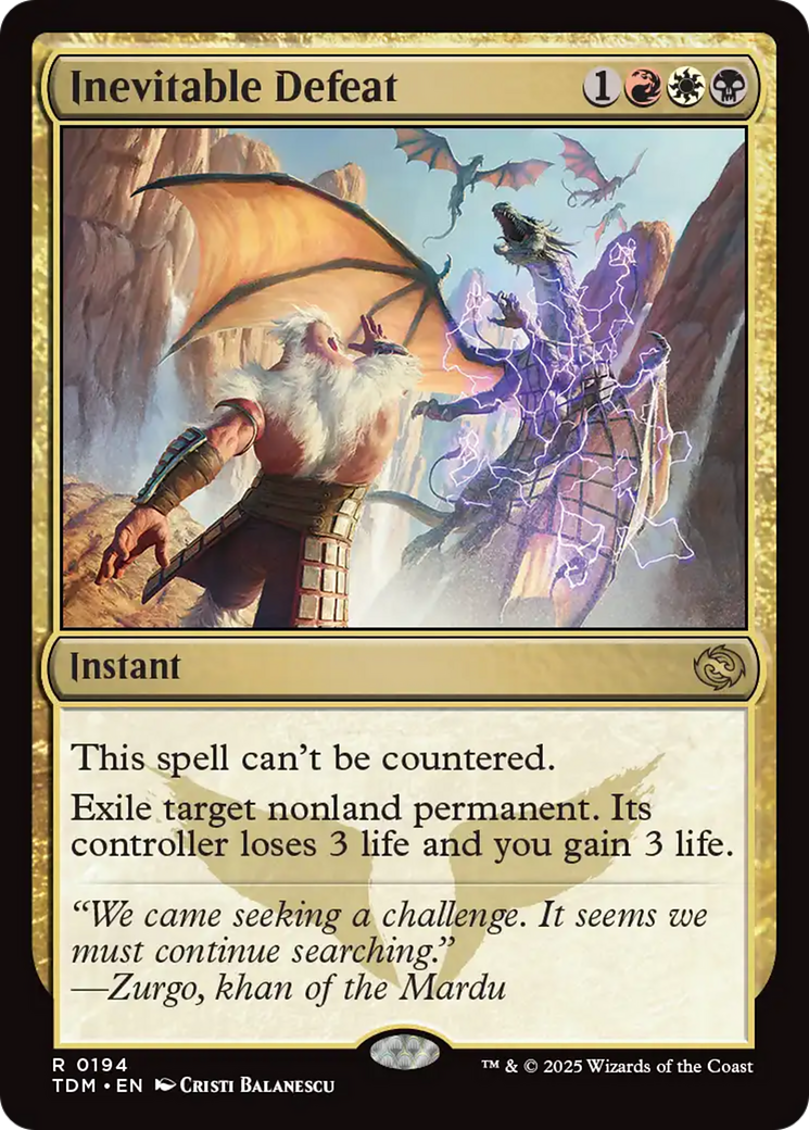 Inevitable Defeat [Tarkir: Dragonstorm] | Shuffle n Cut Hobbies & Games