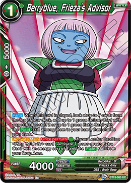 Berryblue, Frieza's Advisor (Uncommon) (BT13-080) [Supreme Rivalry] | Shuffle n Cut Hobbies & Games