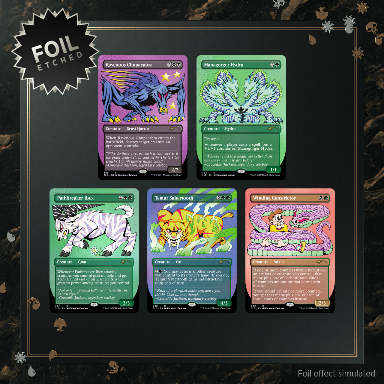 Secret Lair: Drop Series - Crocodile Jackson's Monstrous Menagerie (Foil Etched Edition) | Shuffle n Cut Hobbies & Games