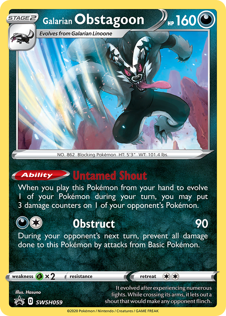 Galarian Obstagoon (SWSH059) [Sword & Shield: Black Star Promos] | Shuffle n Cut Hobbies & Games