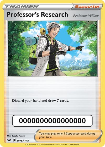 Professor's Research (SWSH178) (Pokemon Go Code) [Sword & Shield: Black Star Promos] | Shuffle n Cut Hobbies & Games