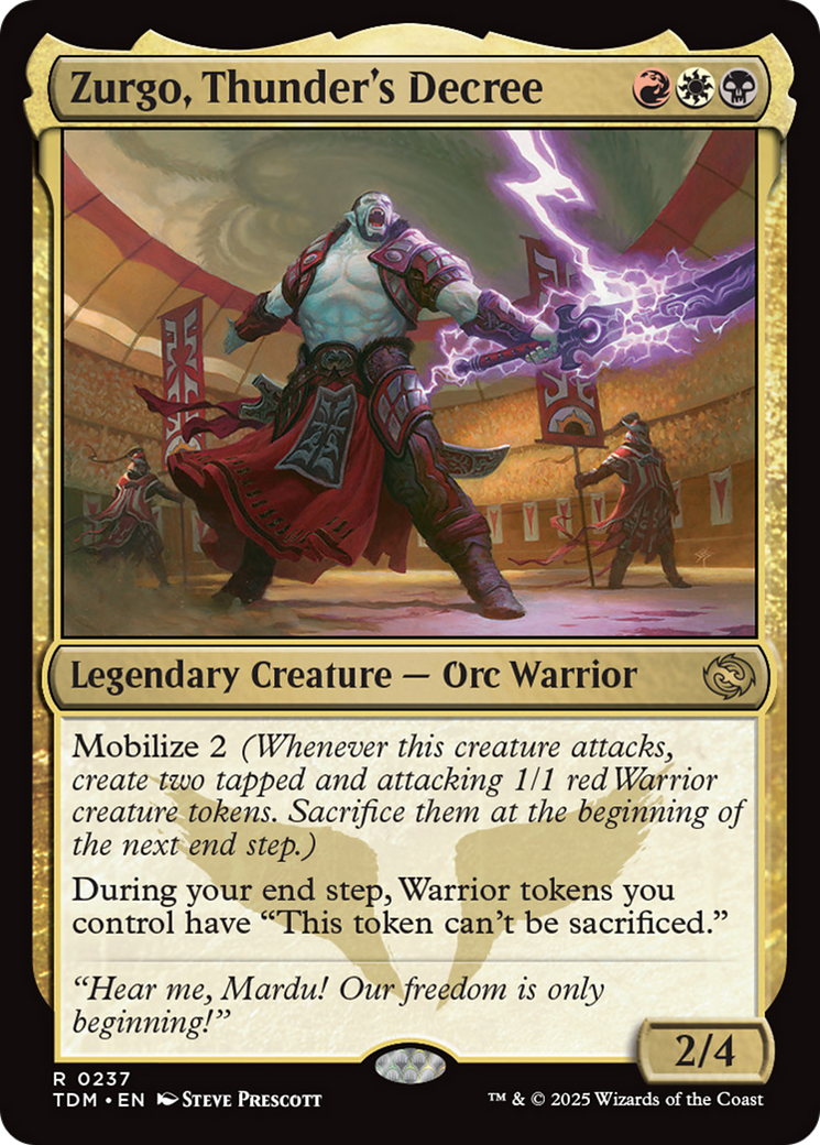 Zurgo, Thunder's Decree [Tarkir: Dragonstorm] | Shuffle n Cut Hobbies & Games