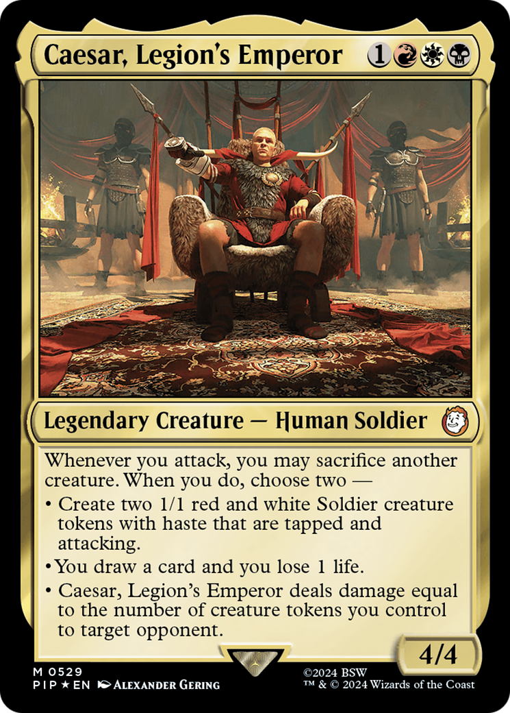 Caesar, Legion's Emperor (Surge Foil) [Fallout] | Shuffle n Cut Hobbies & Games