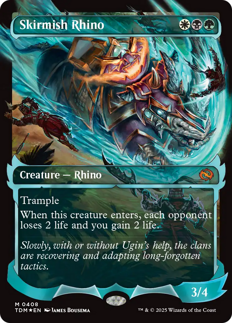 Skirmish Rhino (0408) (Showcase) [Tarkir: Dragonstorm] | Shuffle n Cut Hobbies & Games