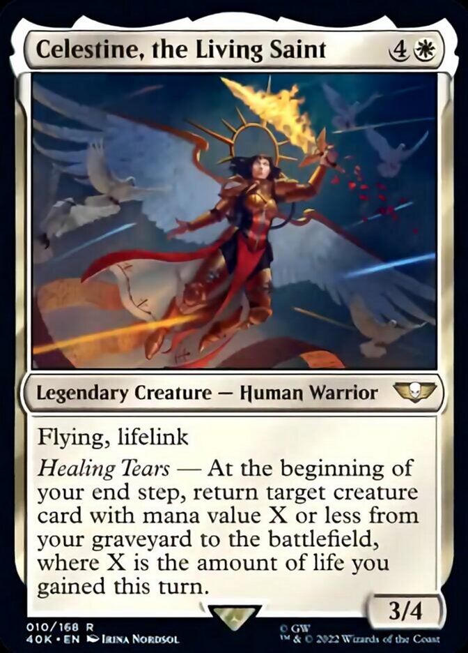 Celestine, the Living Saint (Surge Foil) [Warhammer 40,000] | Shuffle n Cut Hobbies & Games