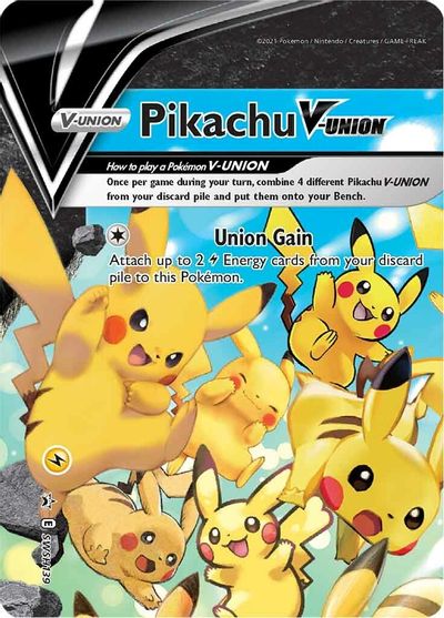 Pikachu V-UNION (SWSH139) (Celebrations) [Sword & Shield: Black Star Promos] | Shuffle n Cut Hobbies & Games