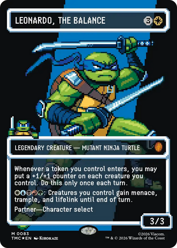 Leonardo, the Balance (0083) (Borderless) (Surge Foil) [Teenage Mutant Ninja Turtles Commander] | Shuffle n Cut Hobbies & Games