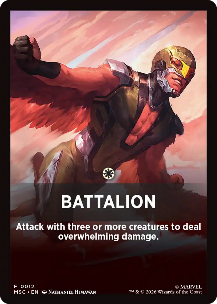 Battalion Theme Card [Marvel Super Heroes Commander] | Shuffle n Cut Hobbies & Games