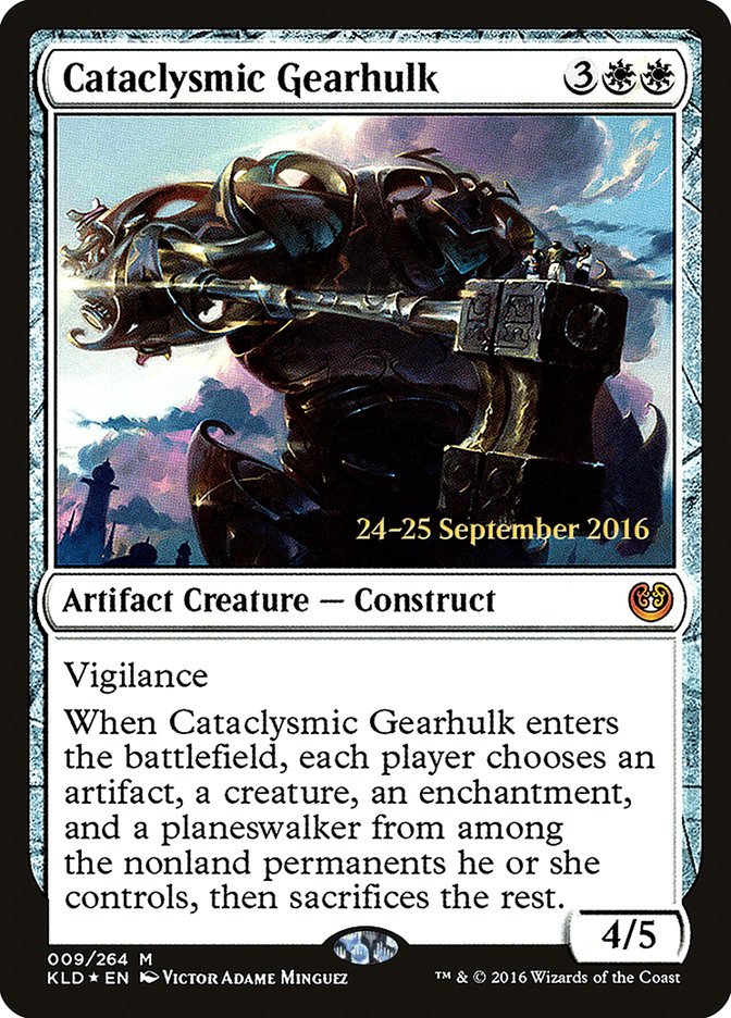 Cataclysmic Gearhulk [Kaladesh Prerelease Promos] | Shuffle n Cut Hobbies & Games