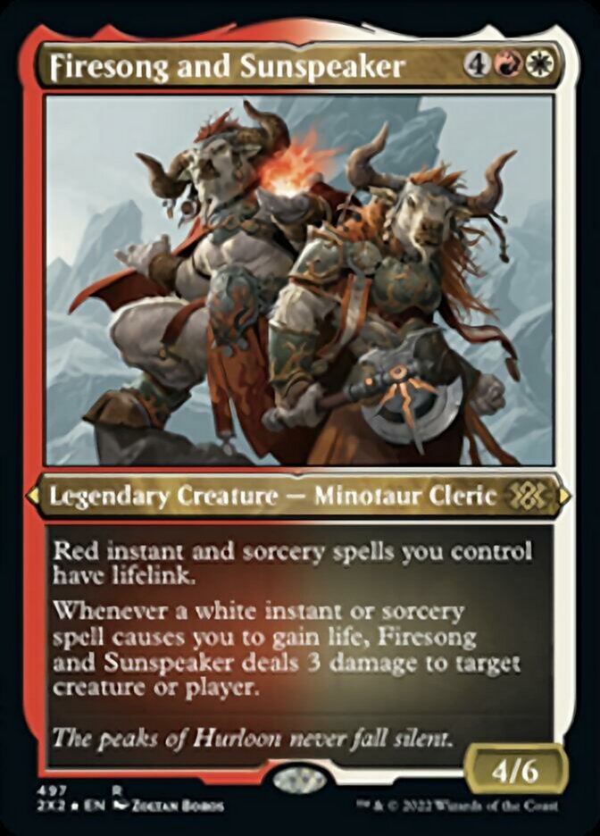 Firesong and Sunspeaker (Foil Etched) [Double Masters 2022] | Shuffle n Cut Hobbies & Games