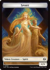 Spirit (0008) // Spirit (0009) Double-Sided Token [Tarkir: Dragonstorm Tokens] | Shuffle n Cut Hobbies & Games