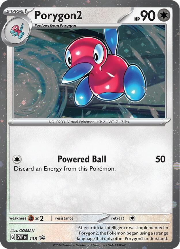 Porygon2 (SVP138) (Cosmos Holo) [Scarlet & Violet: Black Star Promos] | Shuffle n Cut Hobbies & Games