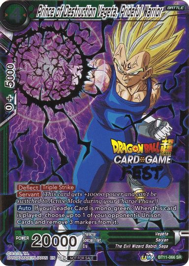 Prince of Destruction Vegeta, Prideful Warrior (Card Game Fest 2022) (BT11-066) [Tournament Promotion Cards] | Shuffle n Cut Hobbies & Games