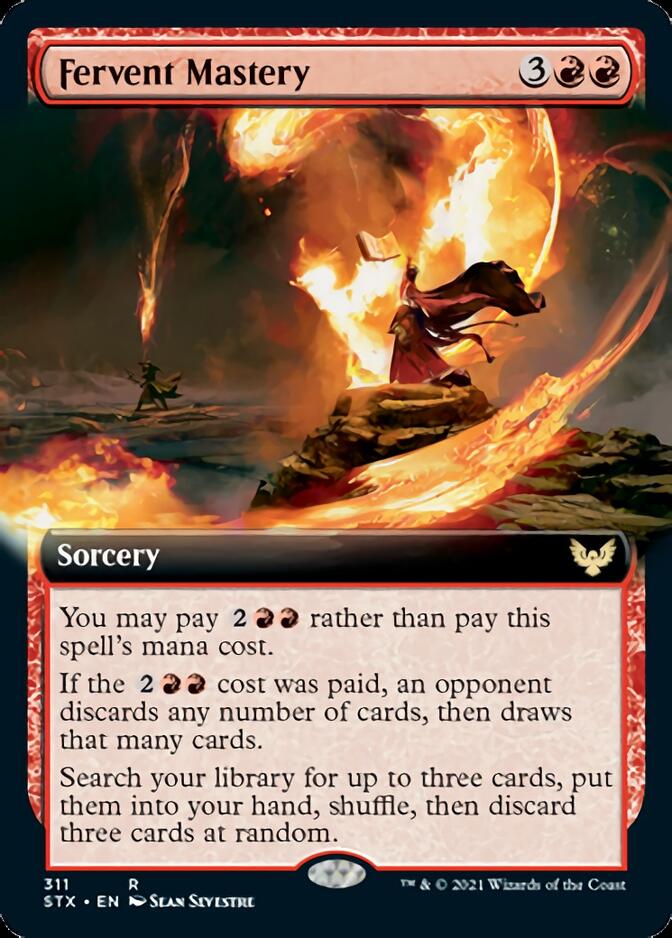 Fervent Mastery (Extended Art) [Strixhaven: School of Mages] | Shuffle n Cut Hobbies & Games