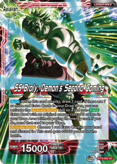 Broly // SS Broly, Demon's Second Coming (BT15-002) [Saiyan Showdown] | Shuffle n Cut Hobbies & Games