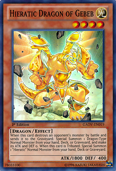 Hieratic Dragon of Gebeb [GAOV-EN019] Super Rare | Shuffle n Cut Hobbies & Games