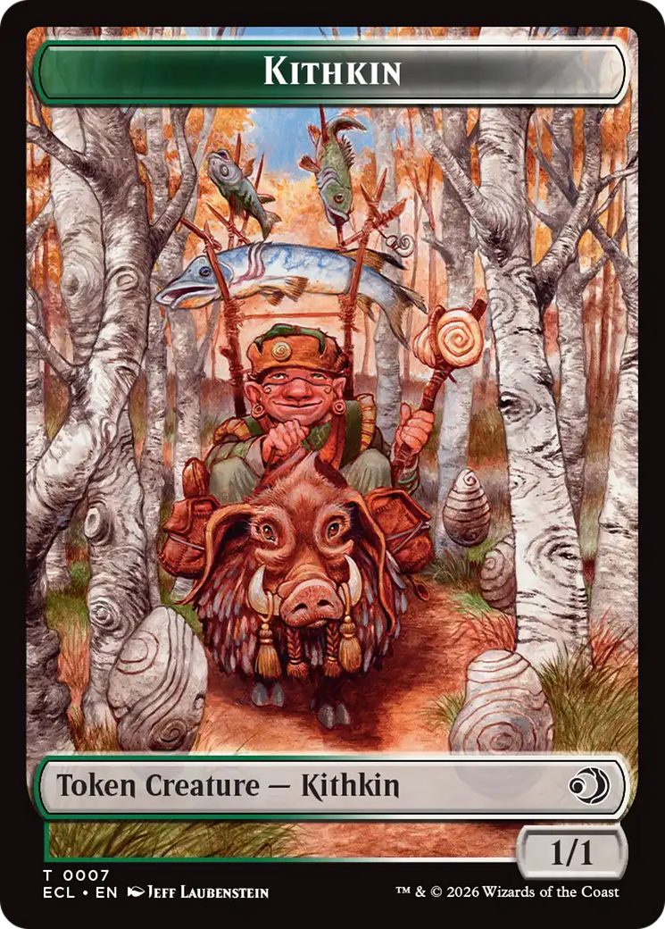 Elf // Kithkin (0007) Double-Sided Token [Lorwyn Eclipsed Tokens] | Shuffle n Cut Hobbies & Games