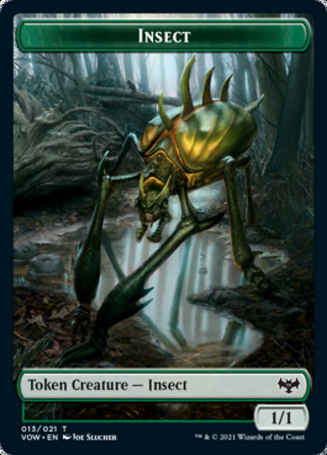Insect // Human Soldier Double-Sided Token [Innistrad: Crimson Vow Tokens] | Shuffle n Cut Hobbies & Games