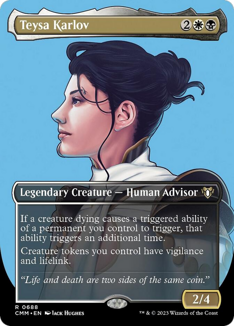 Teysa Karlov (Borderless Profile) [Commander Masters] | Shuffle n Cut Hobbies & Games