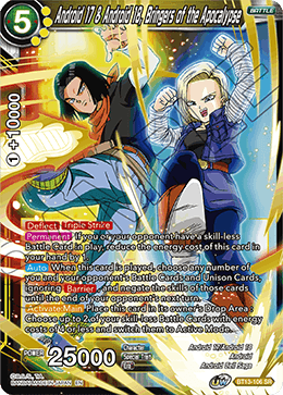 Android 17 & Android 18, Bringers of the Apocalypse (BT13-106) [Supreme Rivalry] | Shuffle n Cut Hobbies & Games
