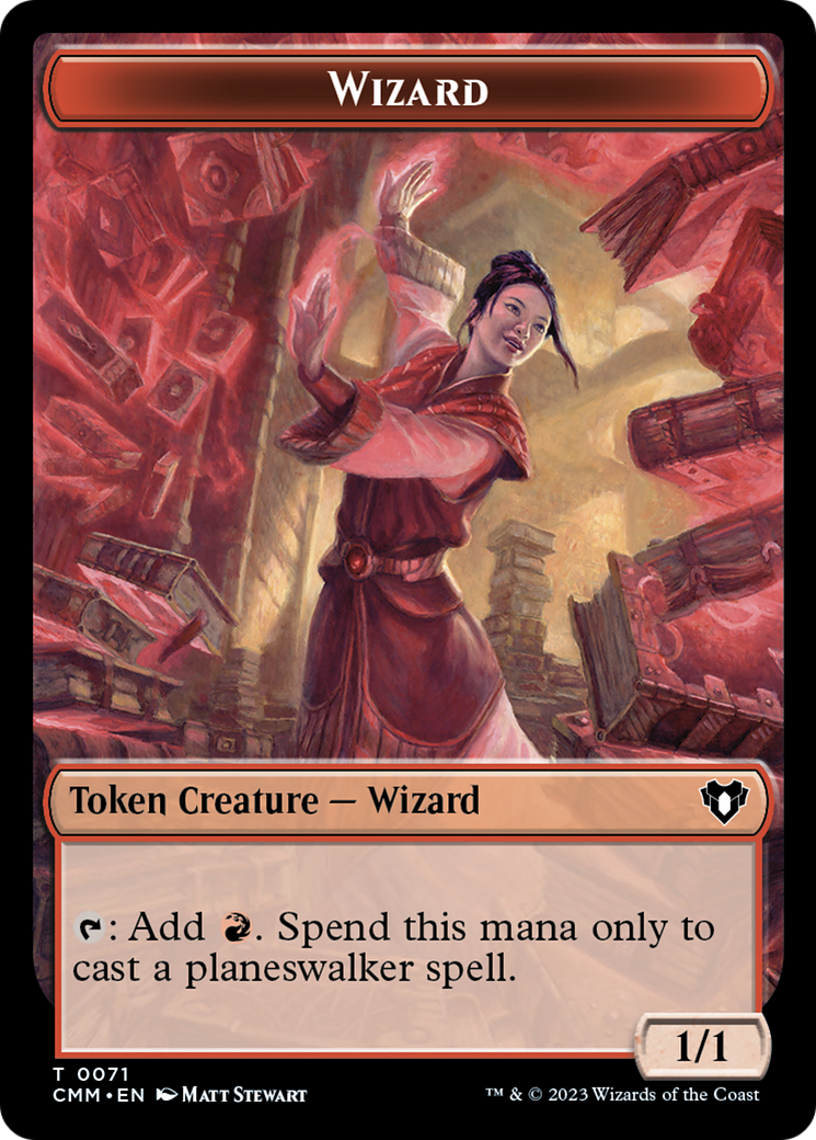Narset of the Ancient Way Emblem // Wizard Double-Sided Token [Commander Masters Tokens] | Shuffle n Cut Hobbies & Games