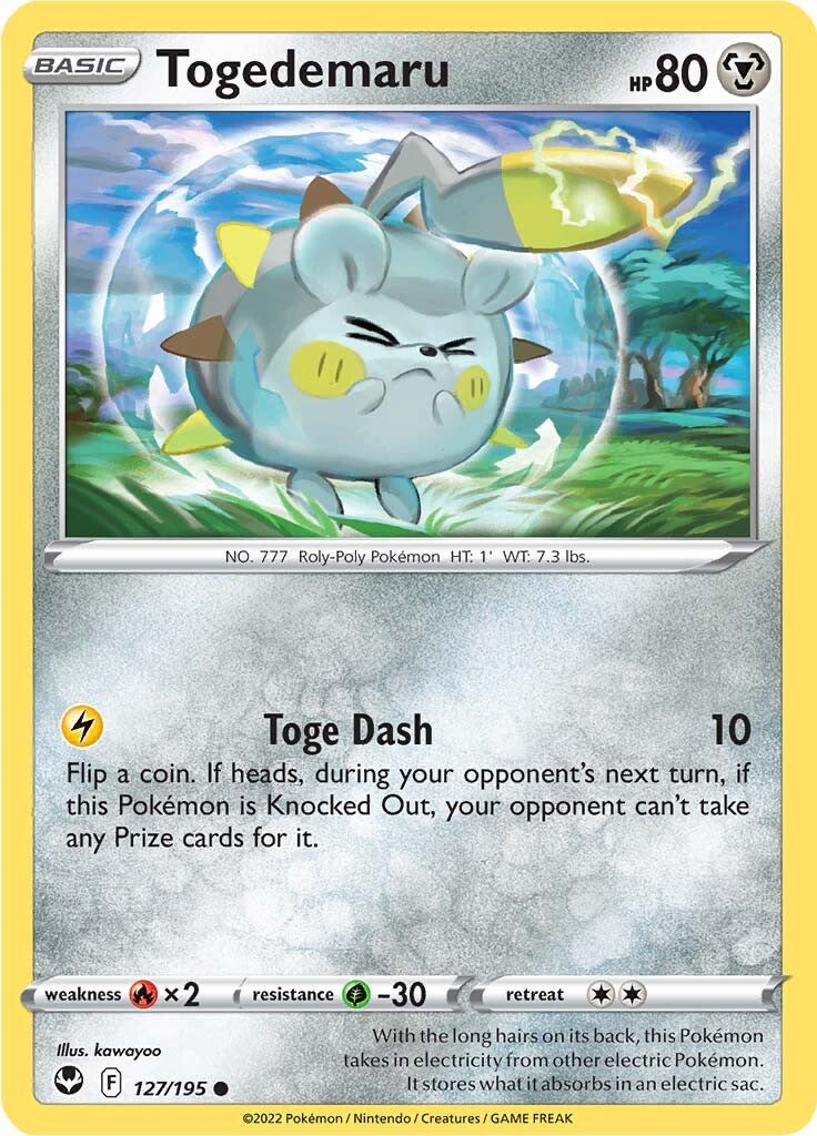 Togedemaru (127/195) [Sword & Shield: Silver Tempest] | Shuffle n Cut Hobbies & Games