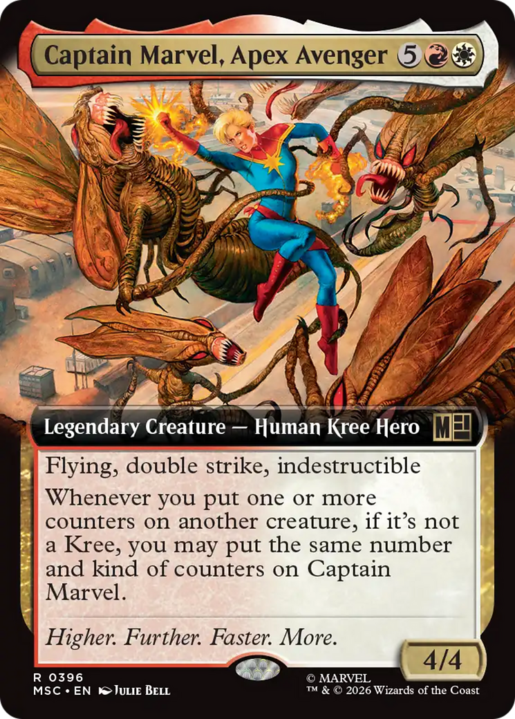Captain Marvel, Apex Avenger (Extended Art) [Marvel Super Heroes Commander] | Shuffle n Cut Hobbies & Games