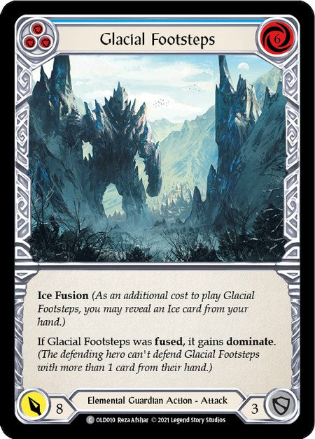 Glacial Footsteps (Blue) [OLD010] (Tales of Aria Oldhim Blitz Deck)  1st Edition Normal | Shuffle n Cut Hobbies & Games