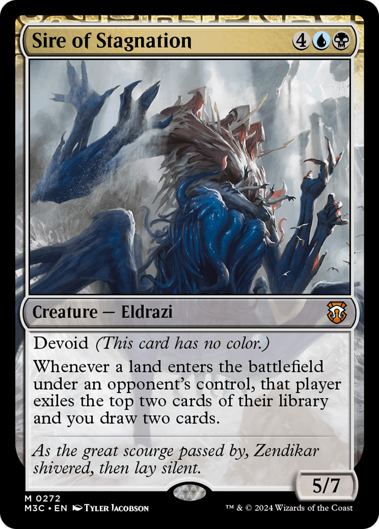 Sire of Stagnation (Ripple Foil) [Modern Horizons 3 Commander] | Shuffle n Cut Hobbies & Games