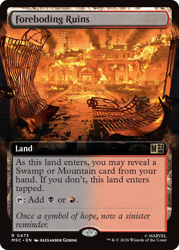 Foreboding Ruins (Extended Art) [Marvel Super Heroes Commander] | Shuffle n Cut Hobbies & Games