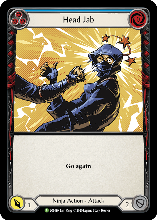 Head Jab (Blue) [LGS019] (Promo)  Rainbow Foil | Shuffle n Cut Hobbies & Games