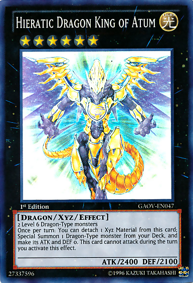 Hieratic Dragon King of Atum [GAOV-EN047] Super Rare | Shuffle n Cut Hobbies & Games