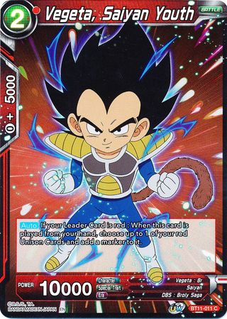 Vegeta, Saiyan Youth (BT11-011) [Vermilion Bloodline] | Shuffle n Cut Hobbies & Games