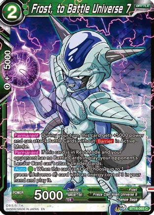Frost, to Battle Universe 7 (BT16-065) [Realm of the Gods] | Shuffle n Cut Hobbies & Games