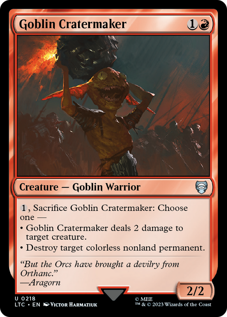 Goblin Cratermaker [The Lord of the Rings: Tales of Middle-Earth Commander] | Shuffle n Cut Hobbies & Games