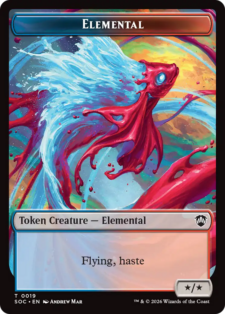 Elemental (0019) // Copy Double-Sided Token [Secrets of Strixhaven Commander Tokens] | Shuffle n Cut Hobbies & Games