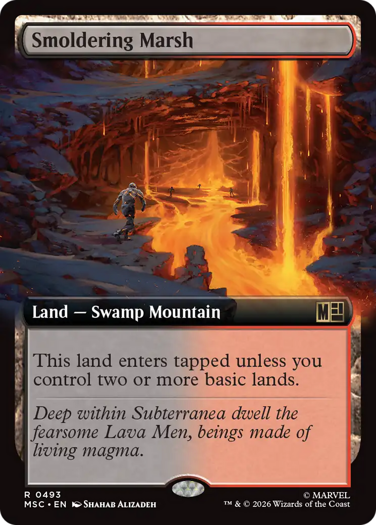 Smoldering Marsh (Extended Art) [Marvel Super Heroes Commander] | Shuffle n Cut Hobbies & Games