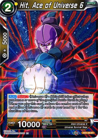 Hit, Ace of Universe 6 (XD1-05) [Assault of the Saiyans] | Shuffle n Cut Hobbies & Games