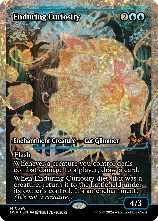 Enduring Curiosity (Japan Showcase Fracture Foil) [Duskmourn: House of Horror] | Shuffle n Cut Hobbies & Games