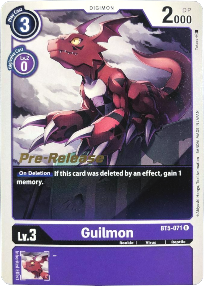 Guilmon [BT5-071] [Battle of Omni Pre-Release Promos] | Shuffle n Cut Hobbies & Games