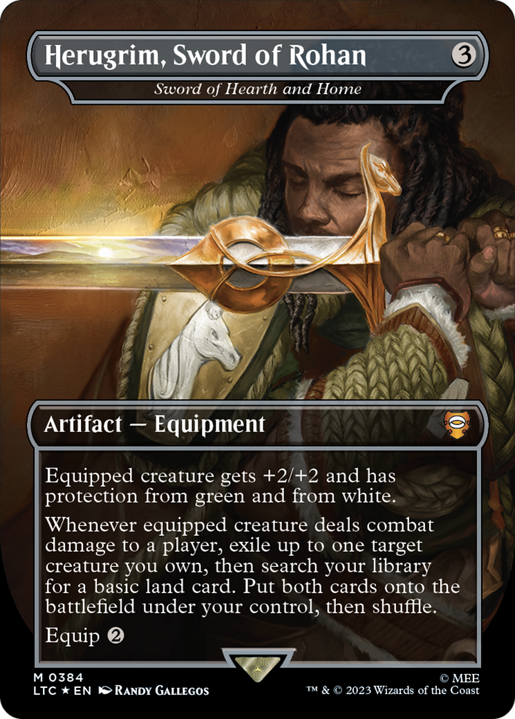 Herugrim, Sword of Rohan - Sword of Hearth and Home (Surge Foil Realms and Relics) [The Lord of the Rings: Tales of Middle-Earth Commander] | Shuffle n Cut Hobbies & Games
