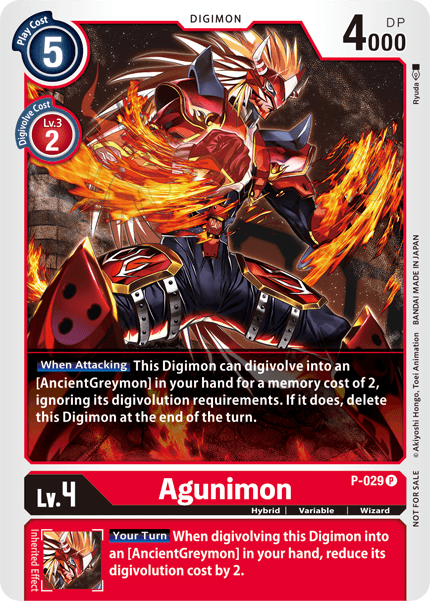 Agunimon [P-029] [Promotional Cards] | Shuffle n Cut Hobbies & Games