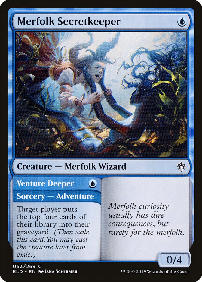 Merfolk Secretkeeper // Venture Deeper [Throne of Eldraine] | Shuffle n Cut Hobbies & Games