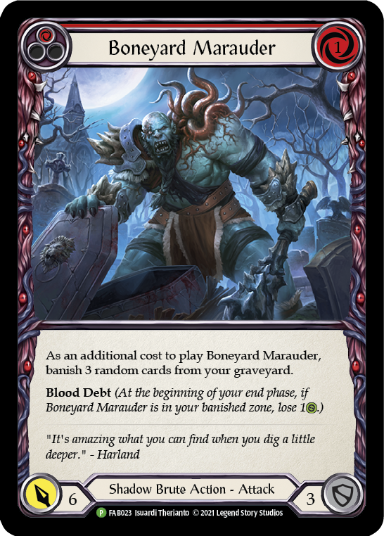 Boneyard Marauder (Red) [FAB023] (Promo)  Rainbow Foil | Shuffle n Cut Hobbies & Games