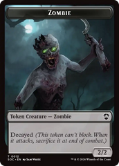 Snake // Zombie Double-Sided Token [Secrets of Strixhaven Commander Tokens] | Shuffle n Cut Hobbies & Games