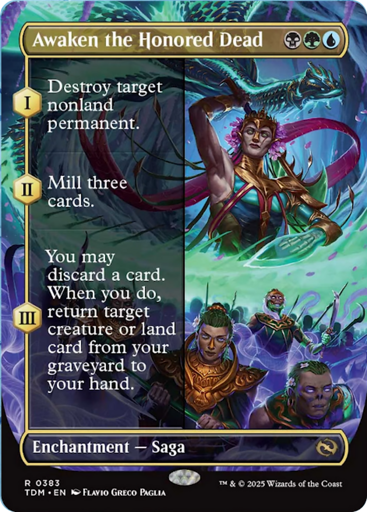 Awaken the Honored Dead (Borderless) [Tarkir: Dragonstorm] | Shuffle n Cut Hobbies & Games