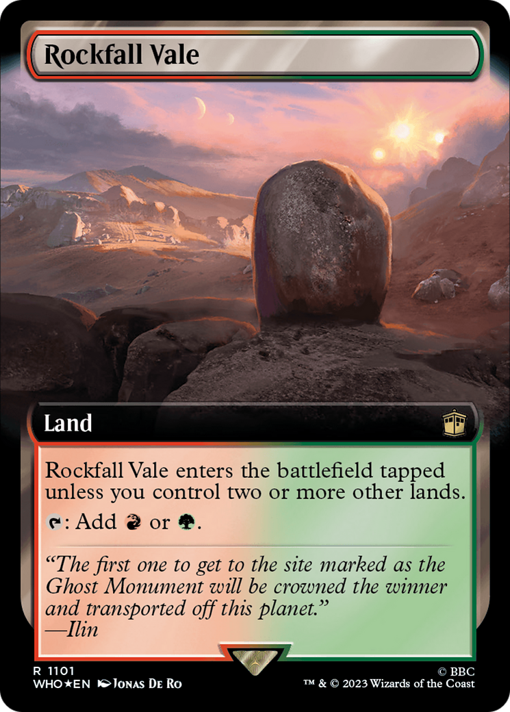 Rockfall Vale (Extended Art) (Surge Foil) [Doctor Who] | Shuffle n Cut Hobbies & Games